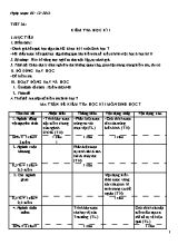 Đề kiểm tra học kì I Sinh học lớp 7 - Năm học 2016-2017 - Trường THCS Phương Trung